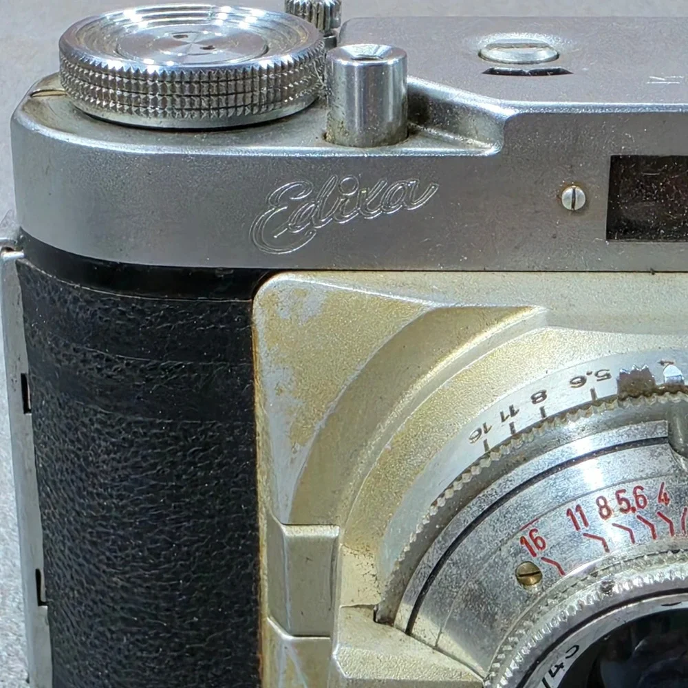 Wirgin Edixa 35mm Camera Silver Black Fair Vintage Isco Lens Untested